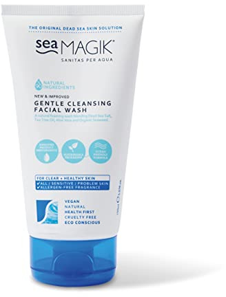 Sea Magik - Tea Tree Face Wash for Acne Prone Skin, Gentle and Hydrating Face Cleanser with Aloe Vera for Sensitive, Dry, and Oily Skin, Allergen-Free, Lightweight, Vegan, Cruelty-Free (150ml)