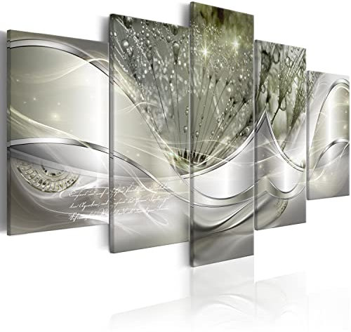 murando Acrylglasbild Abstrakt Blumen 100x50 cm 5 Teilig Wandbild auf Acryl Glasbilder Kunstdruck Moderne Acrylglas Platte Wanddekoration Geschenke Heimdekoration Glasbild Natur Botanik Pusteblume