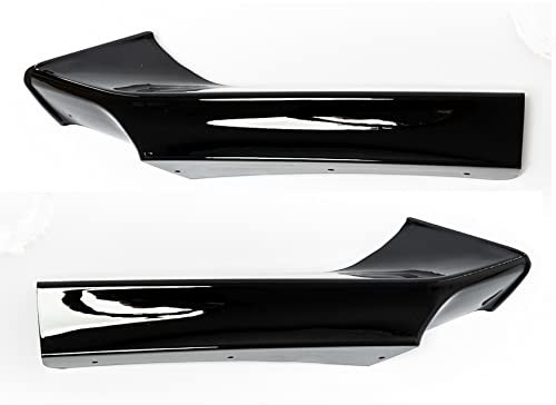 Front Spoiler Ecken Lippe Ansatz Schwarz Schwarz glänzend