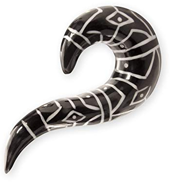 Fly Style Piercing Ohr Expander aus Horn und Knochen - Dehnschnecke Dehnspirale Dehnungsschnecke Dehnsichel