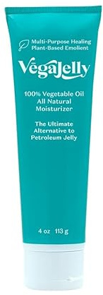 VegaJelly - 4 Ounce Tube | 100% All Natural Moisturizer | The Ultimate Alternative to Petroleum Jelly