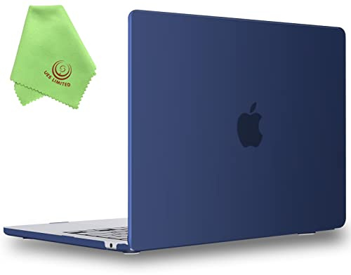UESWILL Case for 2022-2026 MacBook Air 13 inch M5 M4 M3 M2, Navy Blue | Model A3449 A3240 A3113 A2681, Matte Smooth Silky Touch, Includes Hard Shell Cover + Microfiber Cloth