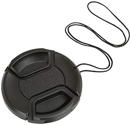 BOWONG Universal Center Pinch Snap-on Front Lens Cap 40.5mm 46mm 49mm 52mm 55mm 58mm 62mm 67mm 72mm 77mm 82mm For Canon Nikon Sony Pentax Olympus Fuji Camera with String (58mm)