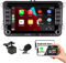 HLLECARMO VW Autoradio mit 7 Zoll Bildschirm Kompatibel mit Wireless CarPlay & Android Auto für VW Golf 5/6, Passat, Polo, Jetta, Caddy, EOS, T5, Tiguan, Touran, CC, Bluetooth/FM/AM-Radio/USB/EQ