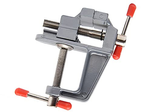 Mini Morsetto Tavolo in Acciaio con Morsa Banco per la Lavorazione del Legno, Lavorazione Al Tornio, 83 X 85 Mm