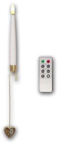 world-trading-net - Confezione da 16 candele LED per albero di Natale, bianche, con telecomando e supporto in metallo, colore della luce bianco caldo, timer, luce continua, luce tremolante