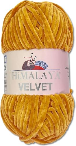 Himalaya Velvet Dolphin Wolle 100 g 40 Farben zur Auswahl Chenille Strickgarn Flauschgarn Glanz Accessoire Kleidung Decken