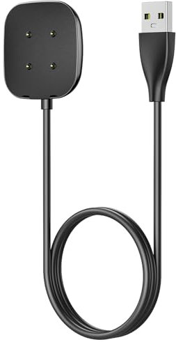 VANCLE Ladegerät Kompatibel mit Fitbit Versa 3/ Versa 4/ Sense/Sense 2 Ladekabel, 100cm USB Schnelles Ladekabel Tragbares Uhr Ladestation für Fitbit Versa 3 / Fitbit Versa 4