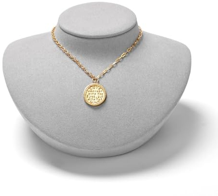 Papten Microfiber Jewellery Bust Grey Necklace Display Bust | Stable Curved Bust Shape, Lightweight Portable, Ideal For Shop Jewellery Display, Photography Props & Home Storage