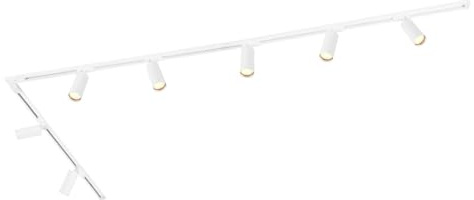 Ledvion Schienensystem lampen 3m 1-Phasen Weiss 7-flammig Warmweiss | Mit Leuchtmitteln geliefert fuer Wohnraum Kueche und Essbereich
