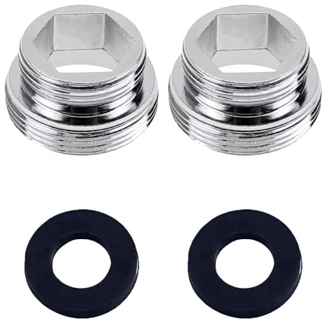 Oiieco 2er-Pack Wasserhahn Adapter M18 auf M22 – Präziser Messing Gewindeadapter mit Dichtung, kompatibel mit Wasserfiltern, Küchen- & Badezimmerarmaturen, wassersparend, langlebig