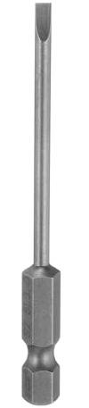 QUARKZMAN 1 Stück Flachkopf Schlitz Spitze Schraubendreher Bits Set S2 Magnetische Schlitz Schraubendreher Bits SL3.0 mit 1/4 Zoll Sechskantschaft 3 mm