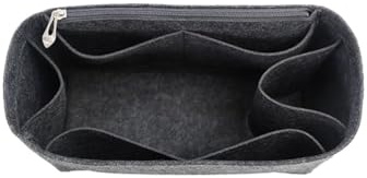 XIAOYIBAIHUOUK Taschen-Organizer für LV Keepall Handtasche, Innentasche, Aufbewahrungstasche, tragbare Kosmetiktasche (Blcak Gray, für City Keepall)