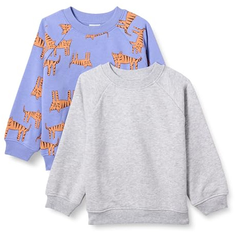 Amazon Essentials Unisex Baby und Kinder French Terry Sweatshirts Mit Rundhalsausschnitt, 2er-Pack