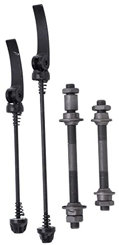 equlup 1 Pair Bikes Skewers, Road MountainBike Wheel Hub Front and Rear Skewers Quick Release Skewer Clip Bolt Lever with Hollow Shaft