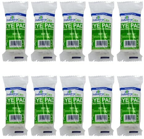 10x IndustraCare Premium CE Flow Wrapped Sterile Eye Pad Bandage Dressings
