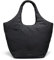 GOT BAG Tote Bag CLOUD | Recycelte Nylon Laptop Tasche | Wasserabweisende Puffer Shopper mit 14 Laptopfach und Abnehmbarer Innentasche (black)