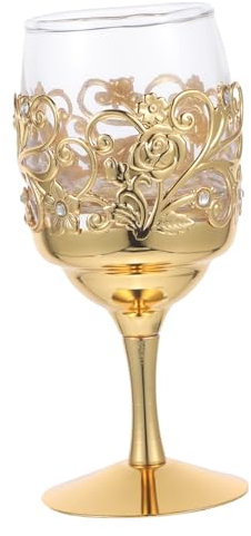 Mikinona Da Liquore in Metallo e Vetro Vintage Bicchiere Da Vino Retrò Incisa Per Whisky Cocktail e Bevande Domestiche