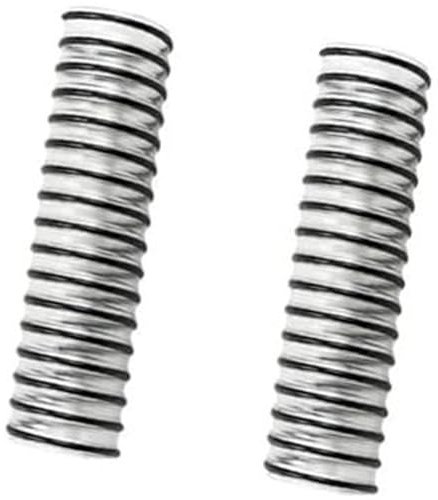 Rynplex Unterer Kanalschlauch for Staubsauger, Ersatzteil for H11, H12, H12S, ABS, Silber, 11 cm, 2er-Pack Reparatur von Staubsaugerschläuchen