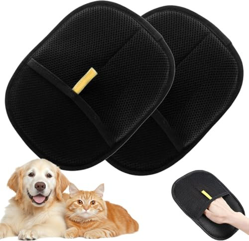 Viorane Pet Hair Remover, Viorane Electrostatic Pet Hair Removal Gloves, Double-Sided Pet Hair Remover Mitt for Dogs & Cats, Animal Fur Removal Tool for Couch, Furniture, Carpet, Car Seat (B,2pcs)