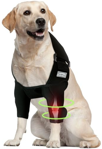 Vorderbeinbandage für Hunde, Ellenbogen-Dysplasie, Schulterluxation, Hygroma, verhindert Lecken von Wunden und Ellenbogen, schützt vor Schande, abriebfeste Erholungsmanschette für Hunde, Größe L