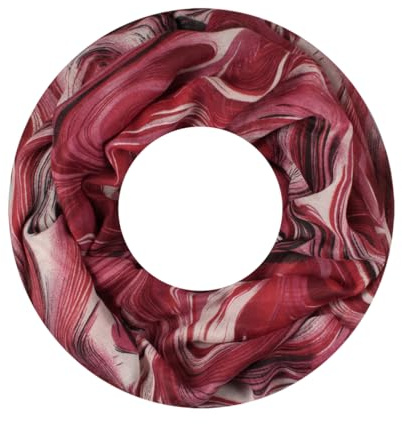 Majea Damen Loop Schal Schlauchschal Halstuch (880027) (rot 14)