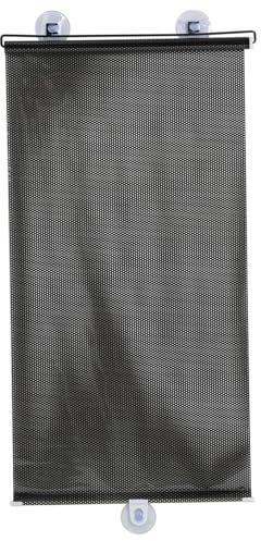 DECORNIJIA Oscurante per con Ventose Pellicola Parasole Avvolgibile Protezione Uv e Privacy Facile Installazione per Interni e Balcone Nero