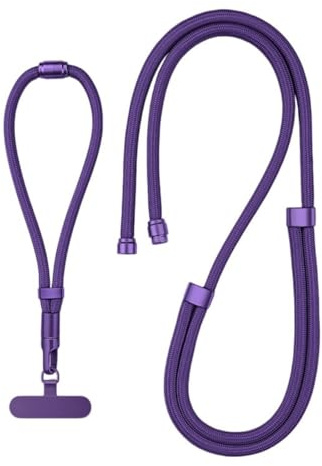 JUYAXIN Pulsera fuerte multifunción ajustable para el cuello del teléfono con clip de bloqueo sin pérdida, correa para dispositivos móviles, clip de acero para viajes