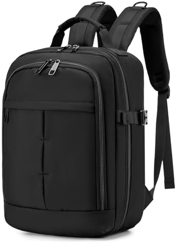 BAGZY Mochila 40x30x15 Iberia Mochila Avion Air France British Airways Equipaje de Mano 30x40x15 20L Mochilas de Viaje Cabina Mochilas Impermeable para Ordenador Portáti 14 Pulgadas Hombre Mujer Negro