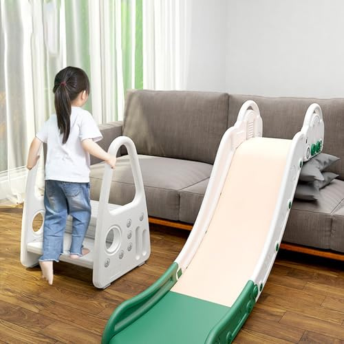 Annadue Escabeau pour Enfants avec Rail de sécurité et Conception Mobile pour Plastique de Salle de Bain et de Cuisine (Pédale Grise)
