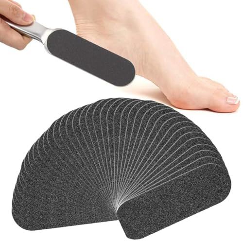 40 Pezzi Ricambi per Lima Pedicure, Cuscinetti Abrasivi, Carta Vetrata Ricarica, Rimuovere la Pelle Morta