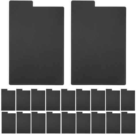 Ipetboom Lot de 20 Séparateurs Rigides en Plastique Noir pour Disques Vinyle 184X286X03 MM Organiseur Alphabétique pour Classement et Rangement D’Albums Vinyle sur Étagère