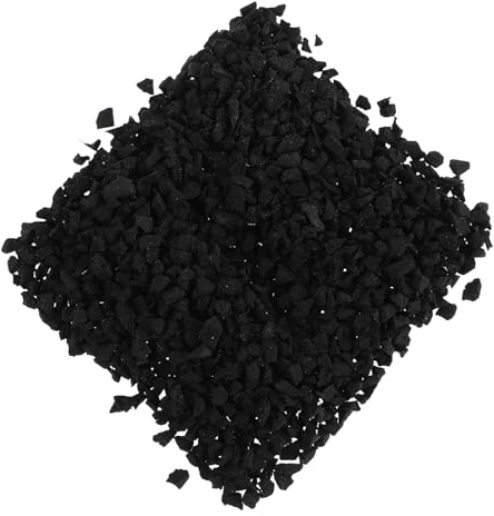 Sosoport Saco de Pellets de Goma para Césped Artificial Negro, Gránulos de Caucho Reciclado 1 Kg Absorción de Impactos para Campos Deportivos y Zonas de Juego