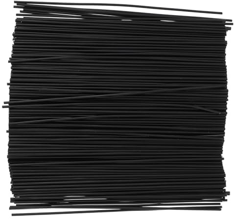 FRCOLOR 1000 Attaches de Jardin en Alliage et PVC Noir pour Fixation de Branches de Vigne et Câbles, Économisant Temps et Travail pour Jardinage