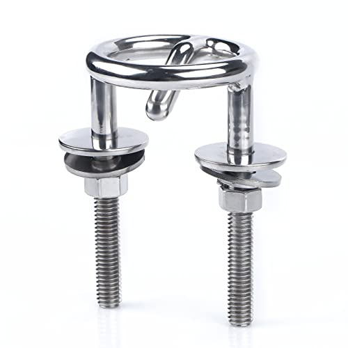 Marinebaby Marine 316 Stainless Steel Transom Mount Ski Tow Hook for Boats,Kayaking,Surfing