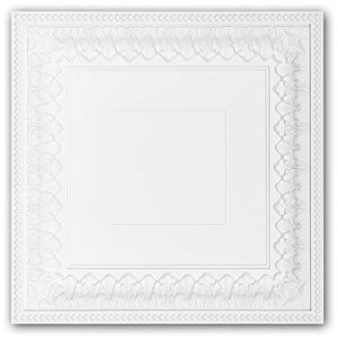 PRO[f]home® - Placa de techo 157003 Elemento para techo Panel de pared estilo Neoclasicismo blanco Profhome