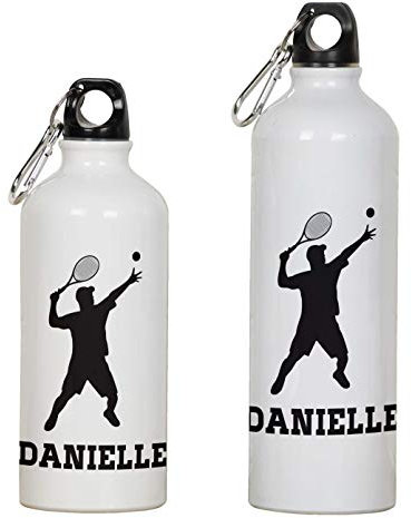 Printtoo Aluminium Wasserflasche Tennis Drucken Personalisierte Sportflasche Kids Mit Karabinerclip750ml/25.3oz