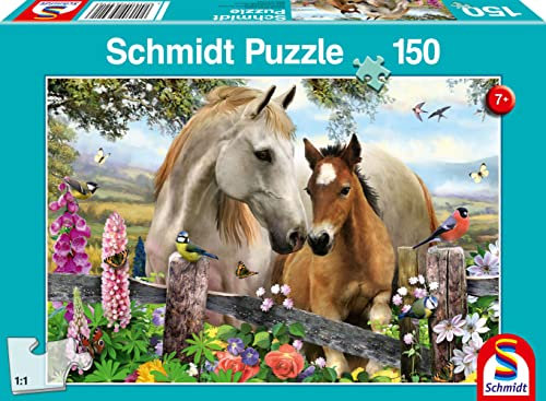 Schmidt Spiele Stute und Fohlen, 150 Teile Kinderpuzzle