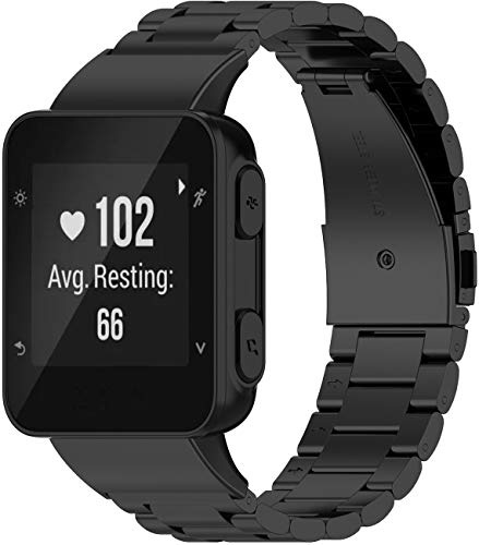 Shieranlee Metall-Armbänder kompatibel mit Garmin Forerunner 35 Strap/Garmin Approach S10,Ersatz-Edelstahl-Armband für Forerunner 35/Garmin Approach S10 Golf Watch