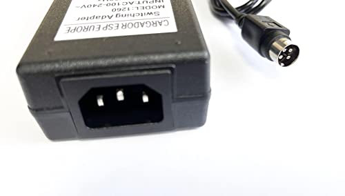 CARGADOR ESP Cargador Corriente 12V 6A 4 Pin Compatible con Reemplazo para Television Televisor TV LCD Toshiba 17WL56B 17WLT56B 17WL46G Recambio Replacement