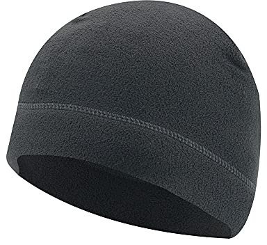 Jiahanle Laufmütze Herren und Damen Fleece Thermo Atmungsaktiv Sportmütze Fahrrad Mütze Sportmütze für Laufen Joggen Skifahren Radfahren Fahrrad Snowboarden Klettern Motorradfahren Outdoor （grau ）