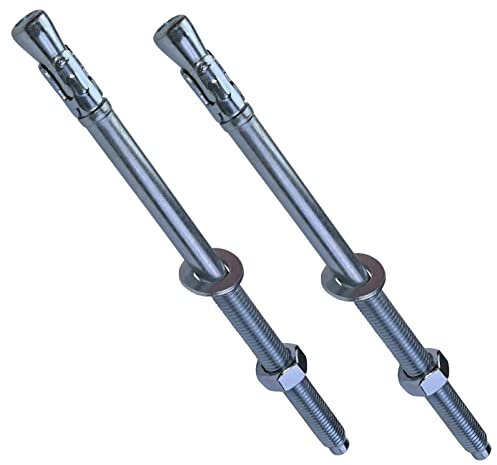 AERZETIX - C54062-2x Boulon Vis d’ancrage filetage long, Goujon à expansion - M12x220mm - en acier zingué - pour béton, pierre