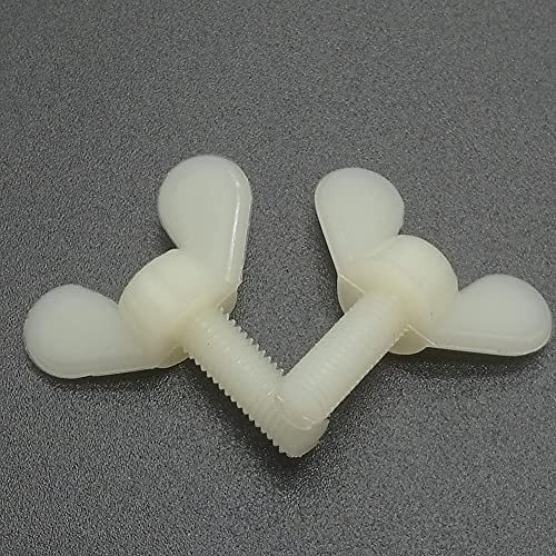 Zixinz-Pernos Hexagonal 10 por ciento M5 m6 Tornillo de ala de nylon Apriete la mano de la mano de nylon tornillo de mariposa lingotos de plástico longitud de ala = 15 mm 20 mm, Resistencia a la corro