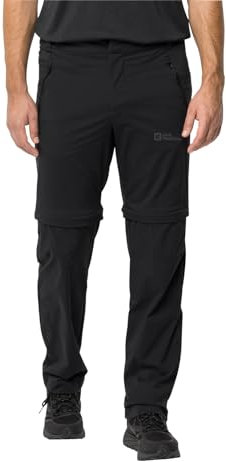 Jack Wolfskin Herren Glastal Zip Off Pants M Wanderhose, Schwarz, 52 EU