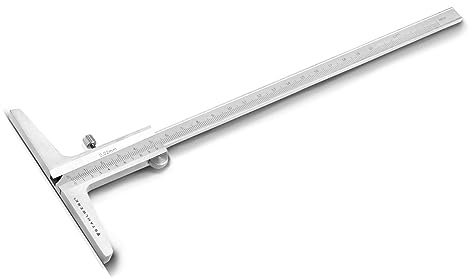 STAHLWERK Tiefenmessschieber 0-200 mm DIN 862 Messschieber/Tiefenlehre/Schieblehre/Messlehre aus rostfreiem Edelstahl mit hochwertigem Kunstleder-Etui