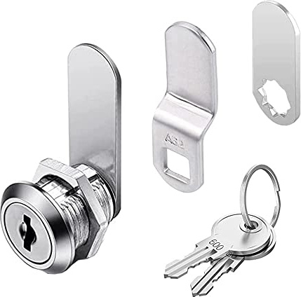 Generic Drawer Lock Locker - Standard Size Cam Lock with Keys for Cupboard, Letterbox, Mailbox (25mm)