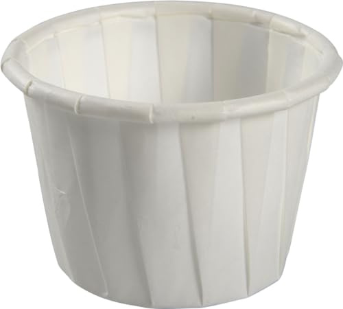Abena - Lot de 250 Pots à Condiments en Papier Plissé | 28,3 g | Ramequins pour Sauce, Médicaments et Tasses d'Échantillons