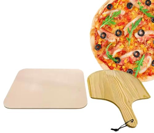 Piedra para hornear pan, piedra redonda para pan, piedra de pizza para pan, pizza, piedra de cocción resistente a los golpes térmicos con pizza baï¿1⁄2, para horno y parrilla