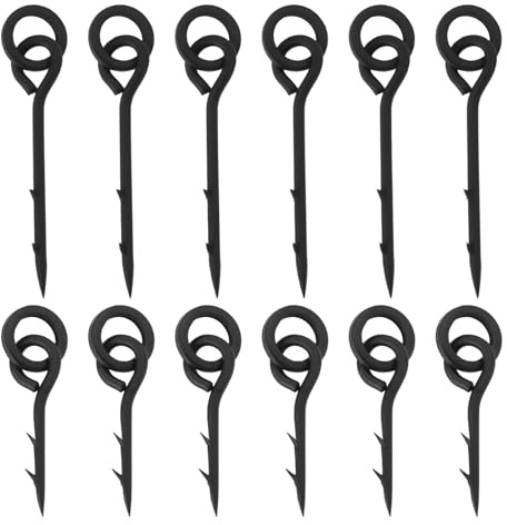 eMagTech 30 Stück Boilie-Spikes mit Ringköderschraube 10 Mm/15 Mm mit Runder Verbindungsschlaufe Wirbel Köder-Spikes Maden-Spike für Karpfen-Barben-Angeln Terminal-Tackle-Zubehör