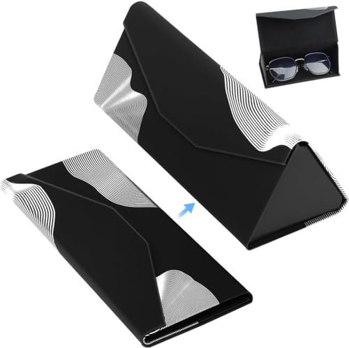 Scatola Portaoggetti Pieghevole per Occhiali, Custodia Pieghevole Occhiali da Sole, per Occhiali da Sole, Occhiali da Lettura, Occhiali Sportivi Donna e Uomo